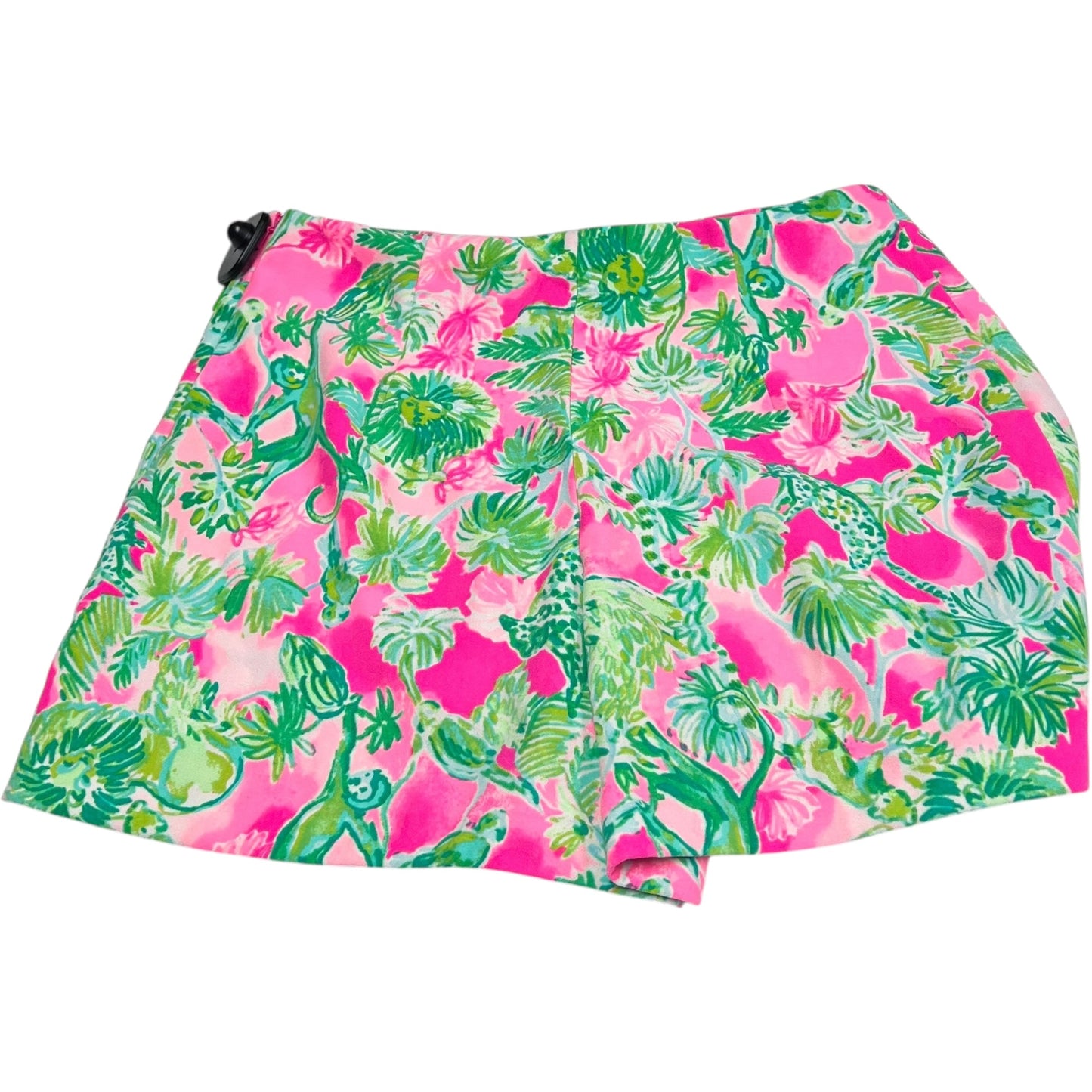 Skort Designer By Lilly Pulitzer In Green & Pink, Size: M