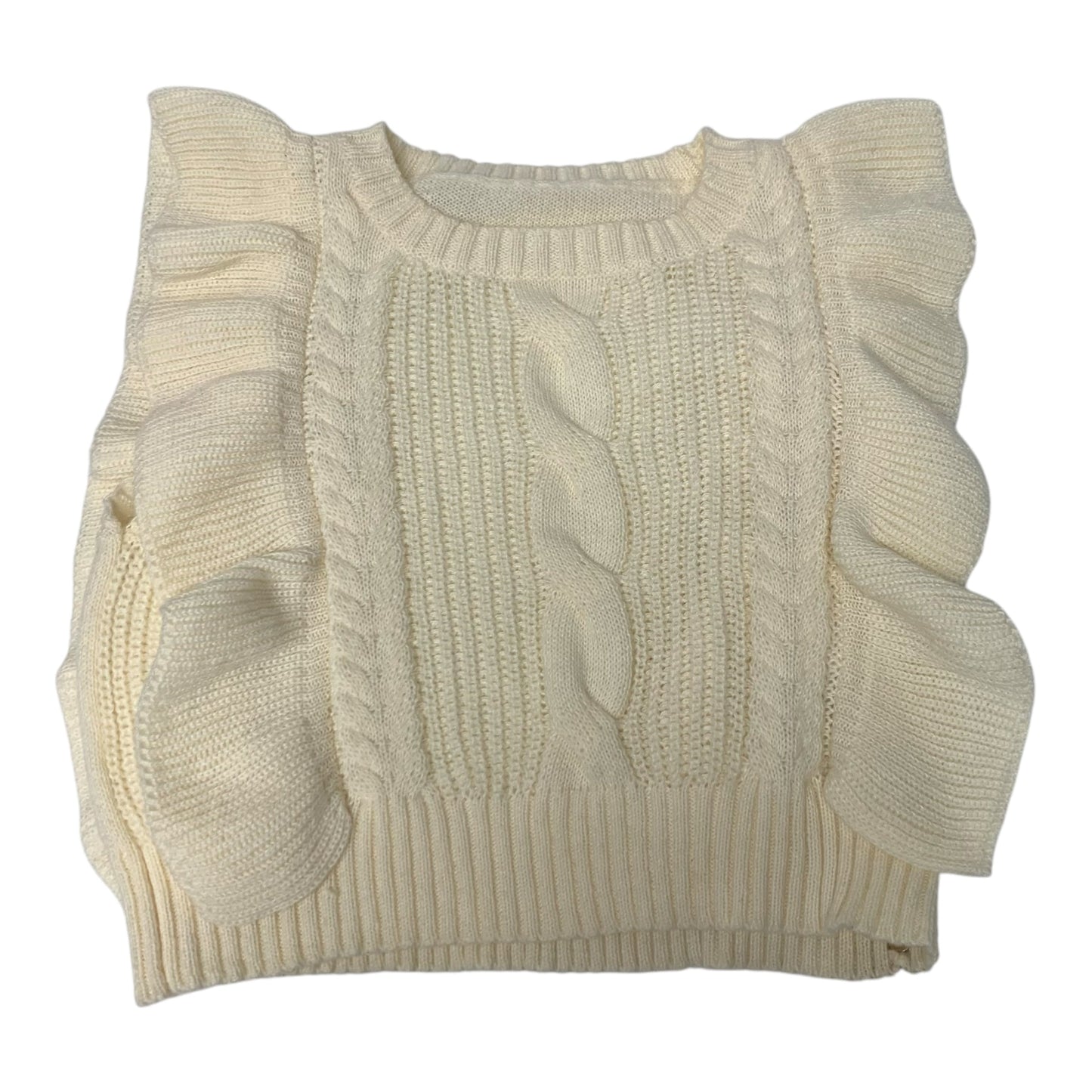 Vest Sweater By Shein In Cream, Size: L