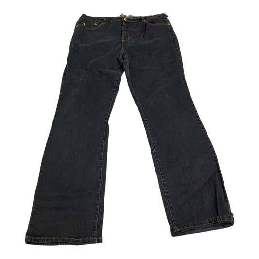 Jeans Straight By Diane Gilman In Grey Denim, Size: 16