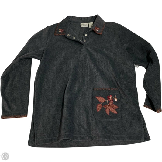 Sweatshirt Collar By Classic Elements In Grey, Size: Xsp