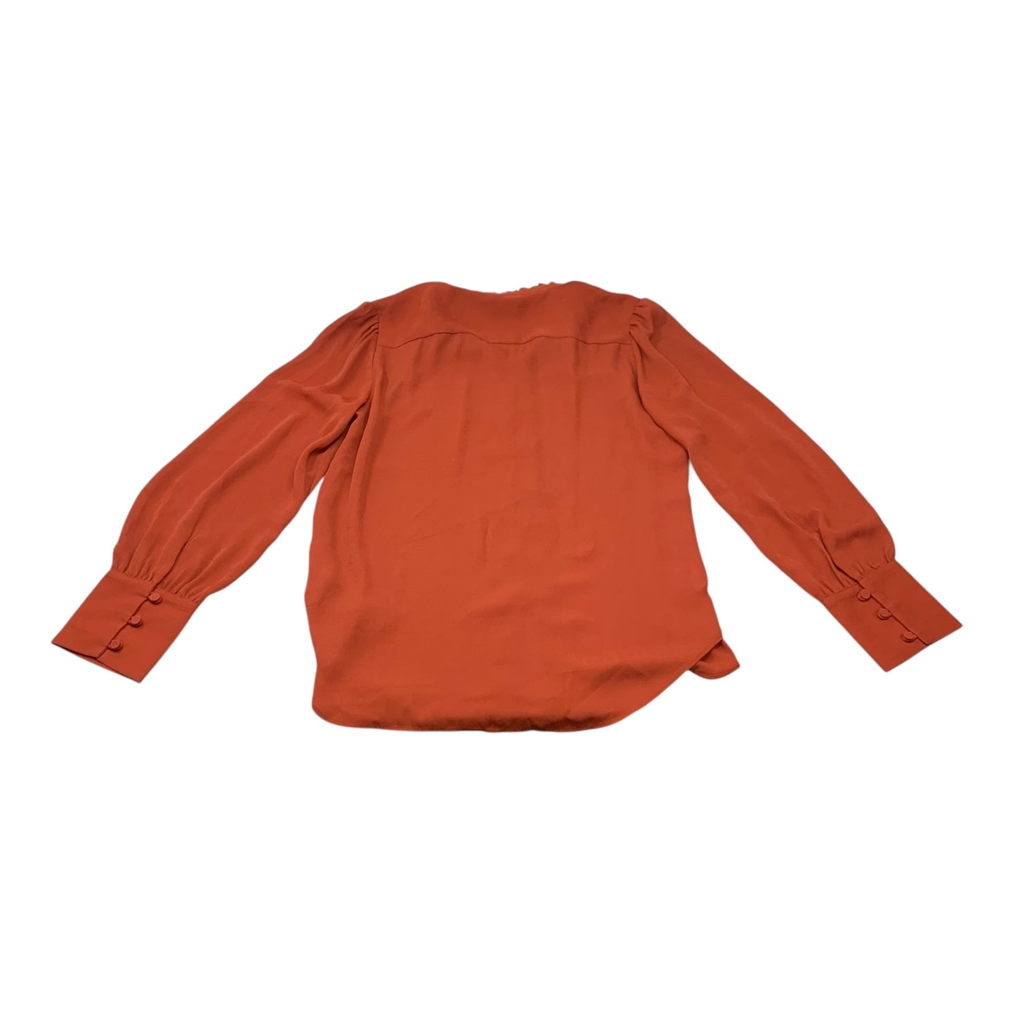 Blouse Long Sleeve By Ann Taylor In Orange, Size: M