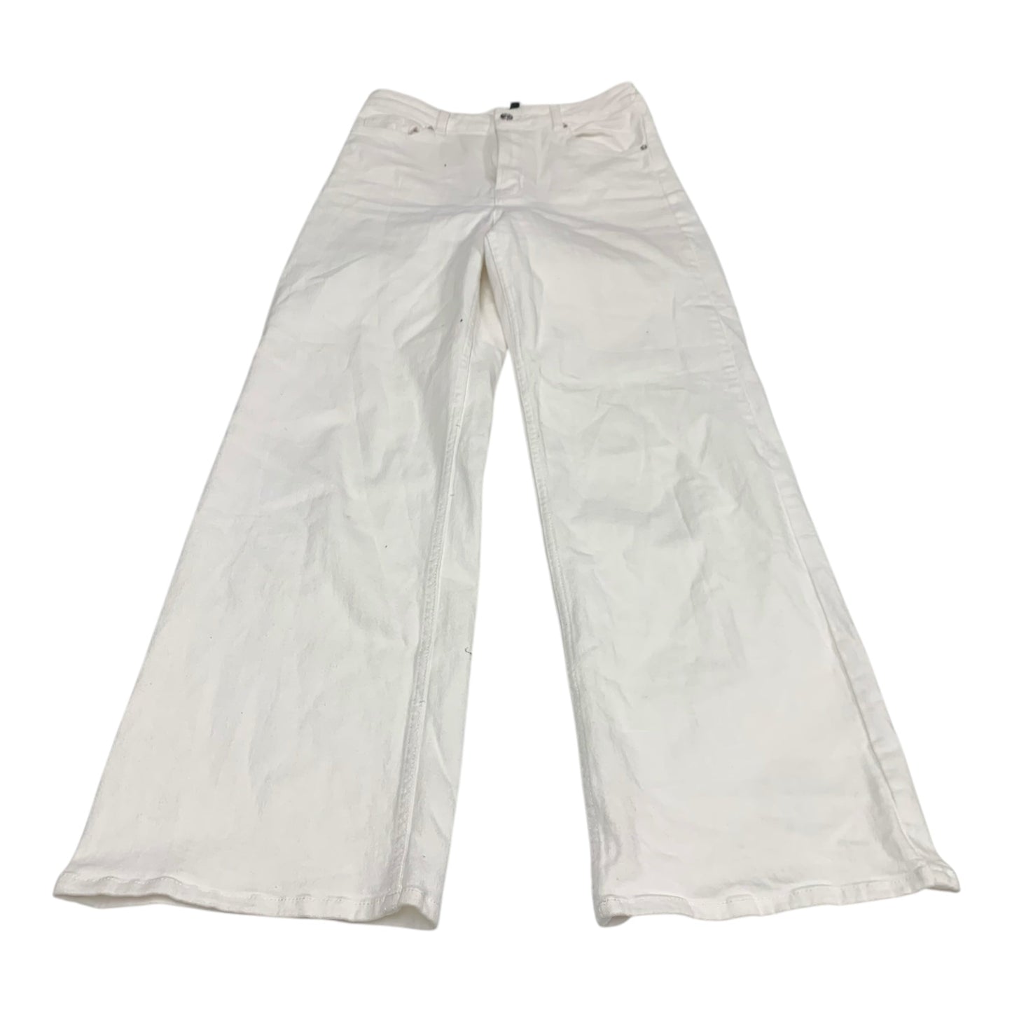 Jeans Wide Leg By Divided In White Denim, Size: 6