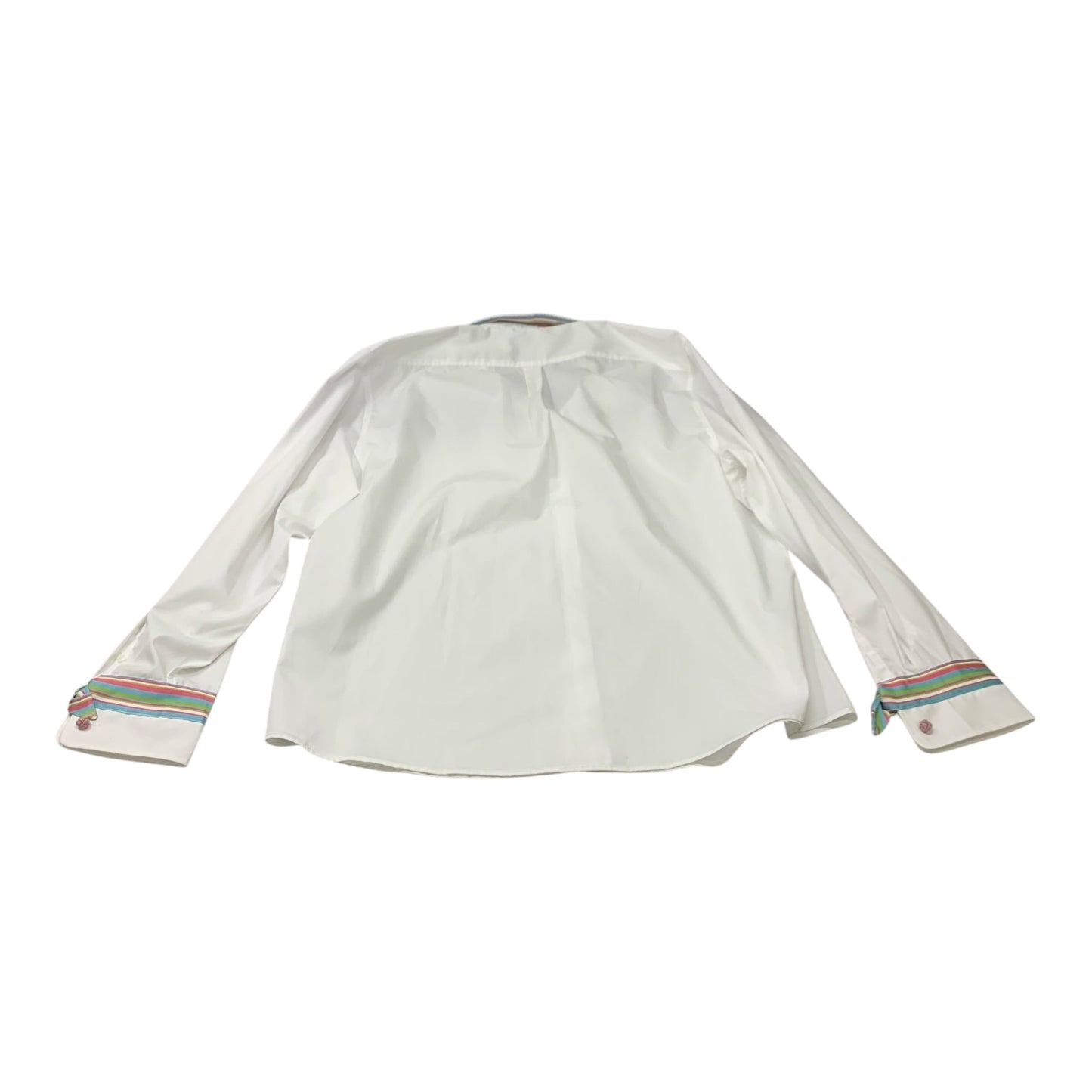 Top Long Sleeve By Pearly Vine In White, Size: 1x