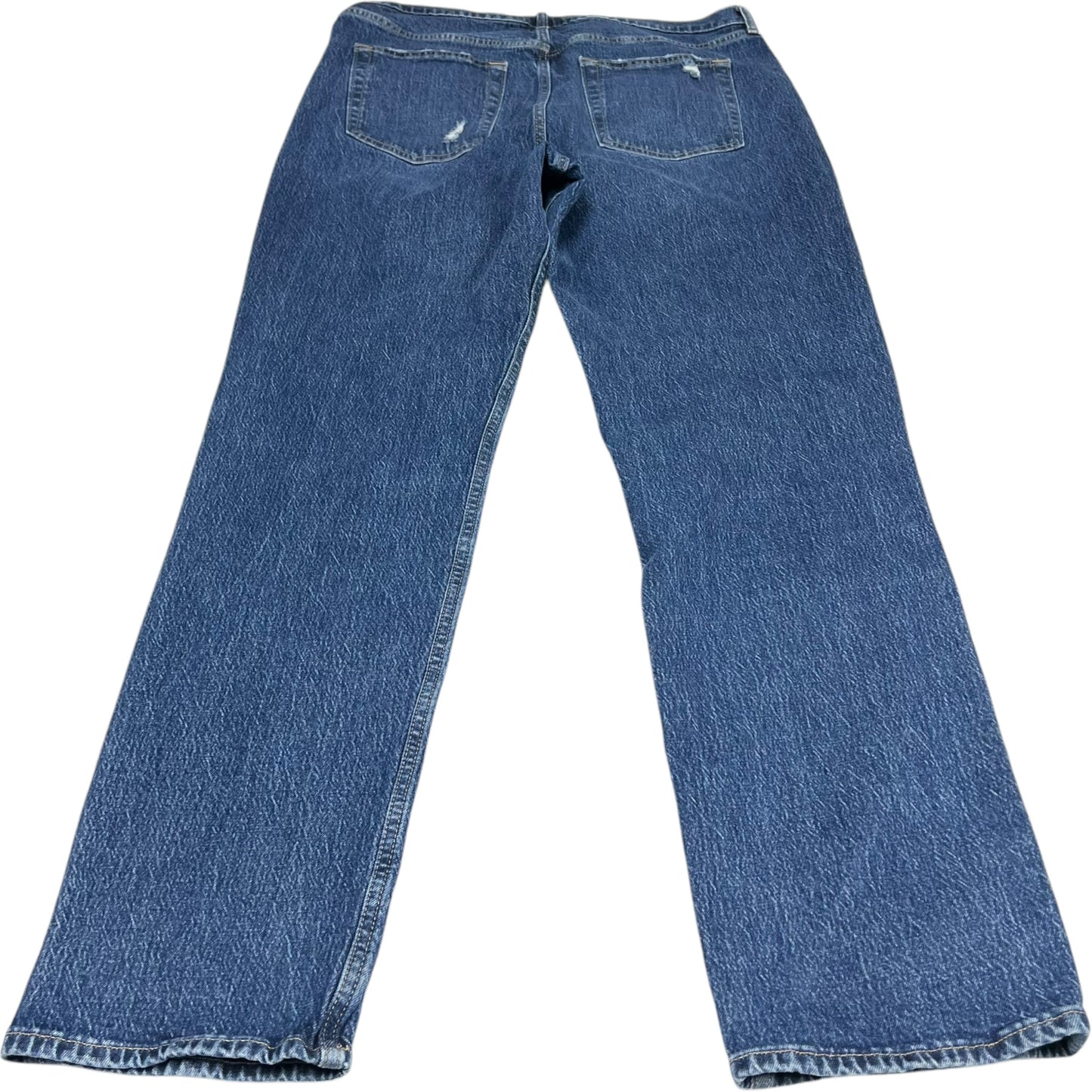 Jeans Straight By Gap In Blue Denim, Size: 14