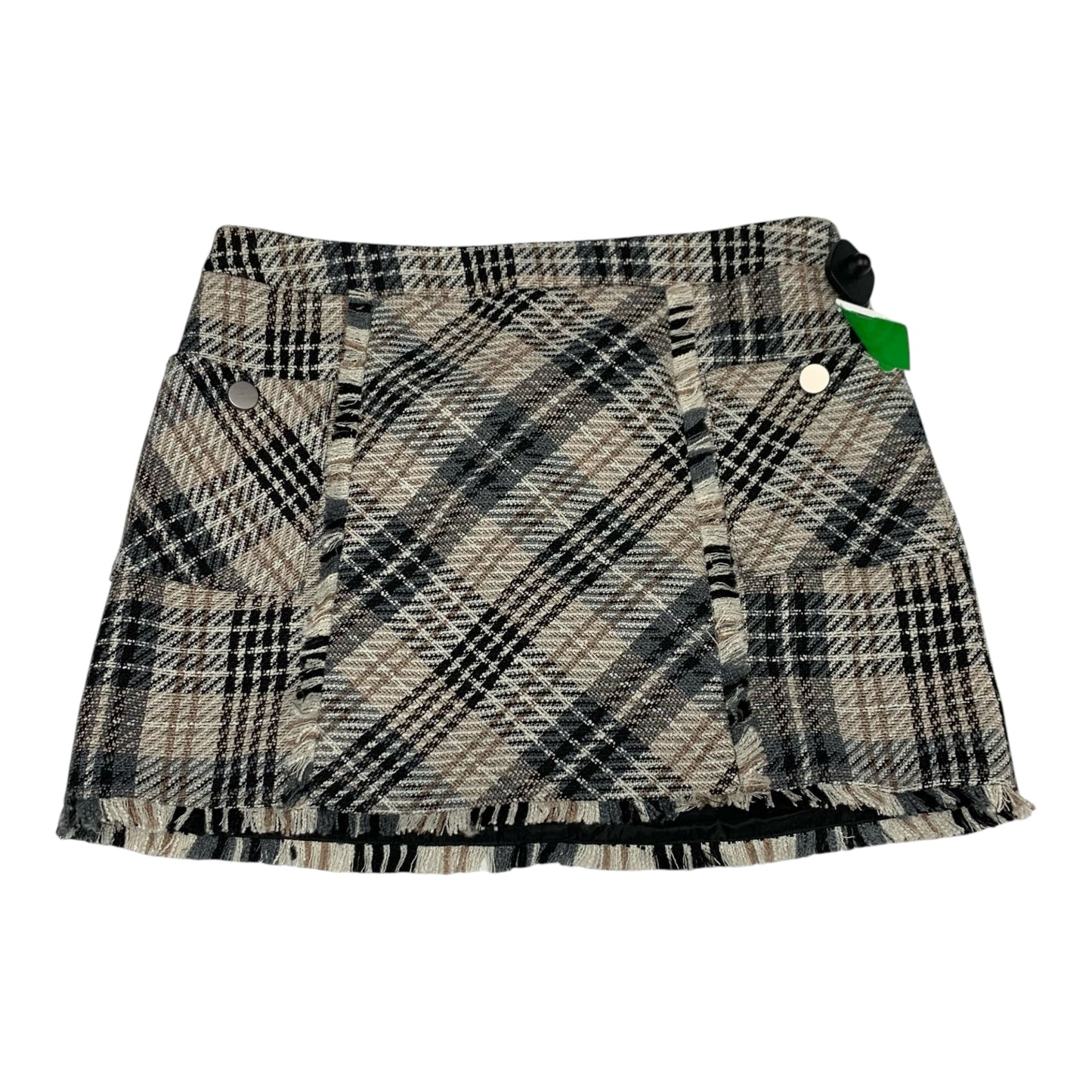 Skirt Mini & Short By Versona In Plaid Pattern, Size: L