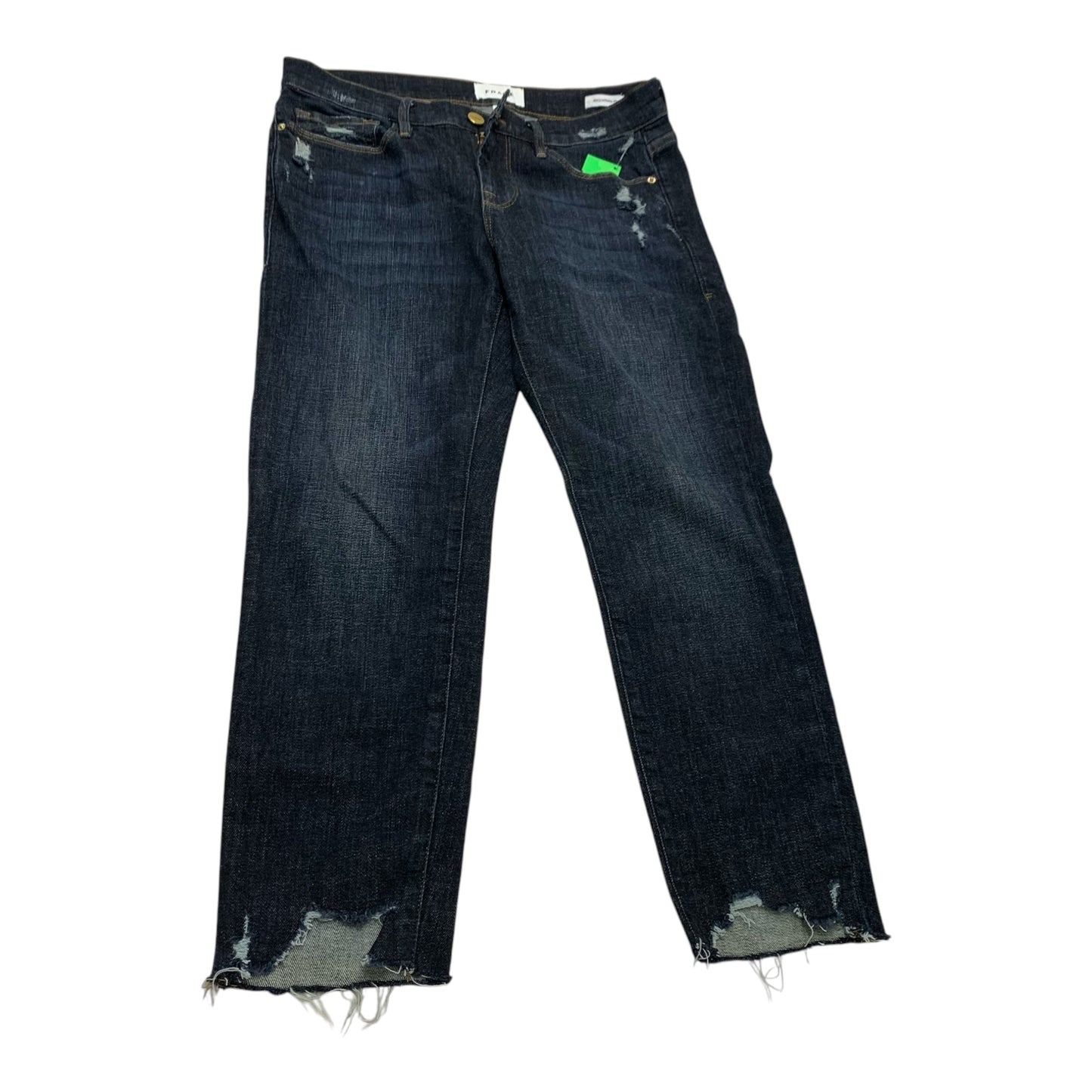 Jeans Cropped By Frame In Blue Denim, Size: 2