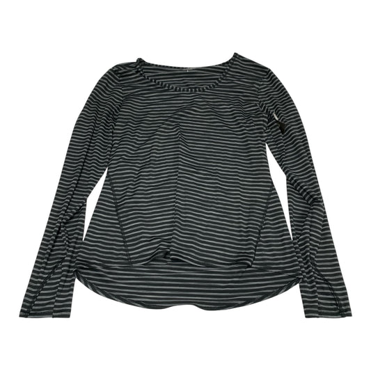 Athletic Top Long Sleeve Crewneck By Athleta In Striped Pattern, Size: L