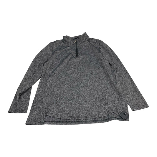 Athletic Top Long Sleeve Collar By Clothes Mentor In Grey, Size: Xl