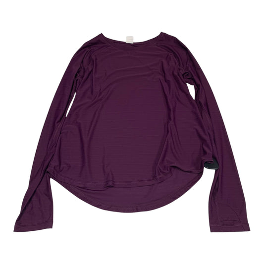 Athletic Top Long Sleeve Crewneck By Tek Gear In Purple, Size: S