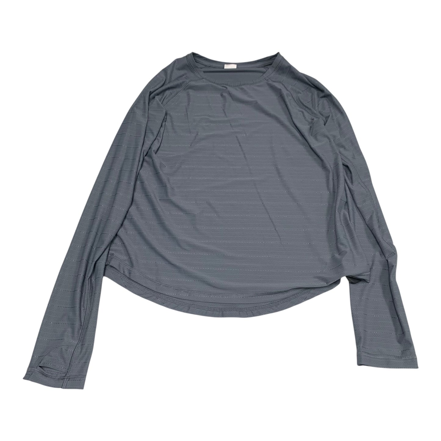 Athletic Top Long Sleeve Crewneck By Tek Gear In Grey, Size: S