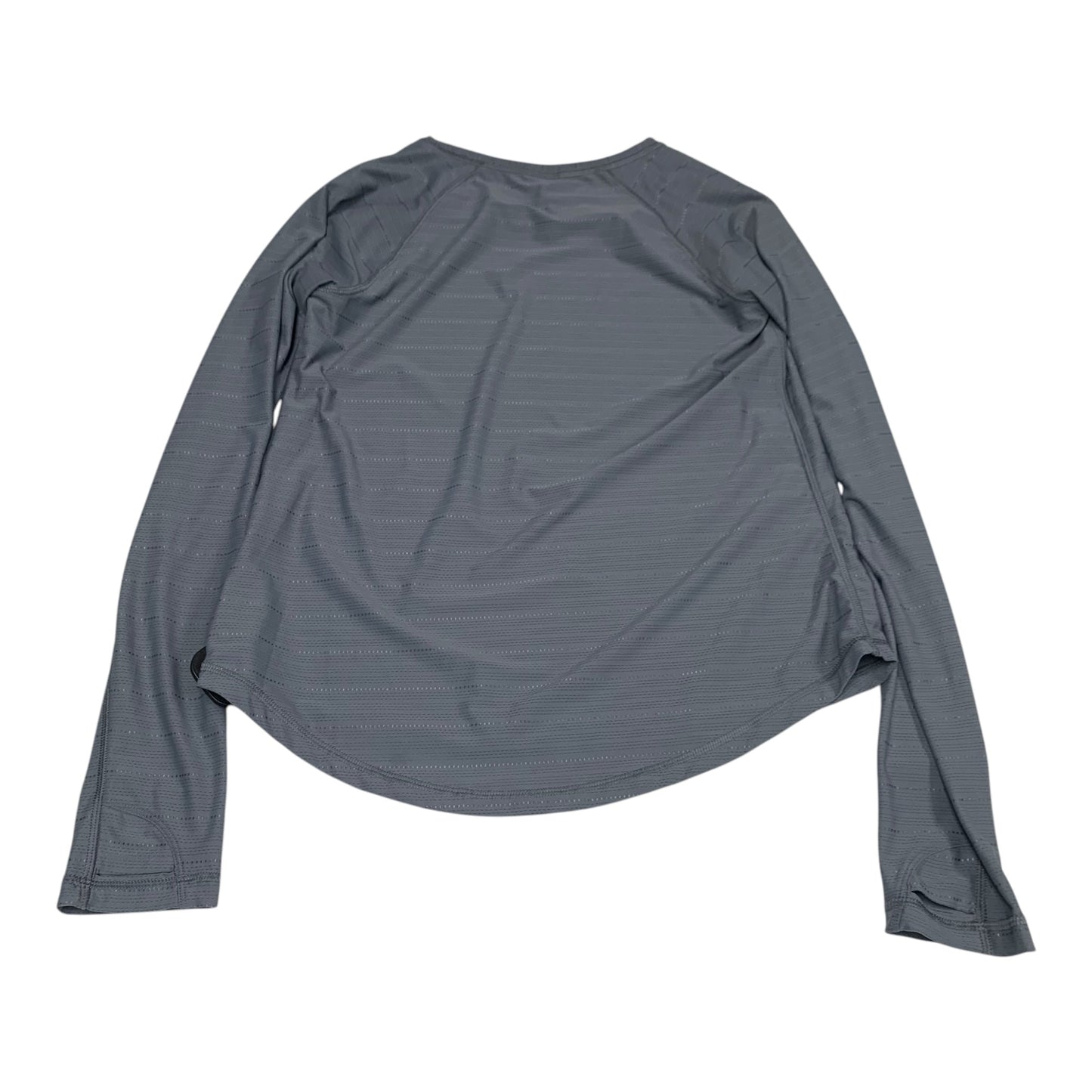 Athletic Top Long Sleeve Crewneck By Tek Gear In Grey, Size: S