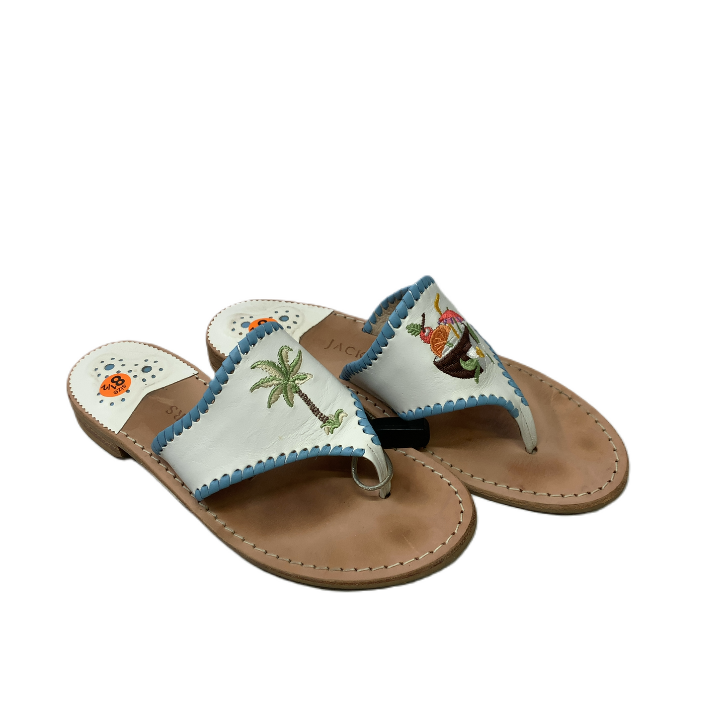 Blue & White  Sandals Designer By Jack Rogers  Size: 8.5