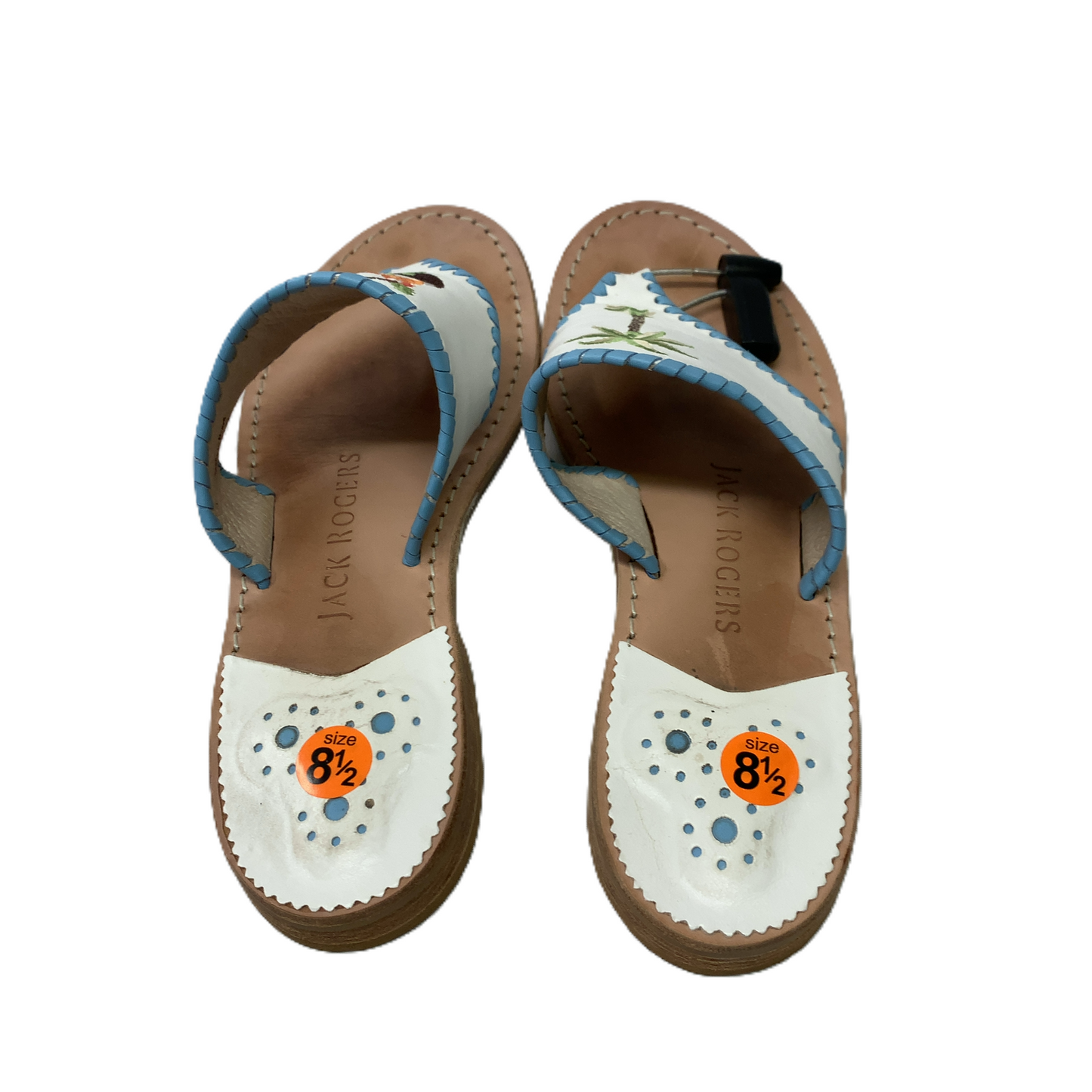 Blue & White  Sandals Designer By Jack Rogers  Size: 8.5