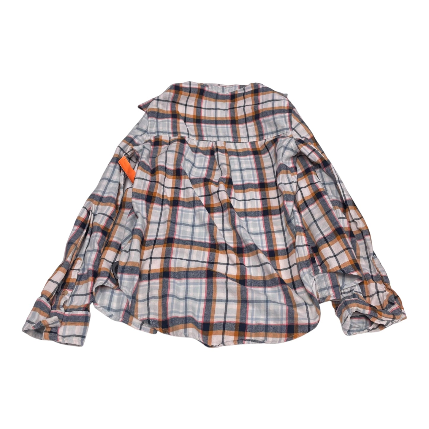 Top Long Sleeve By Abercrombie And Fitch In Plaid Pattern, Size: M