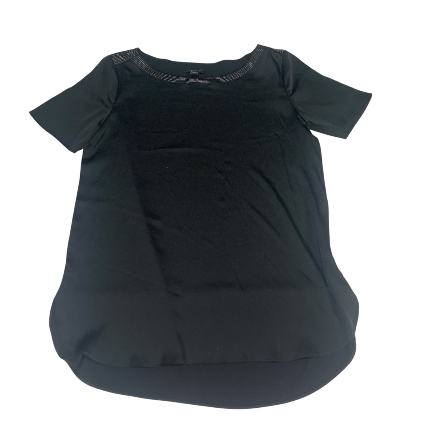 Top Short Sleeve By Ann Taylor In Black, Size: S