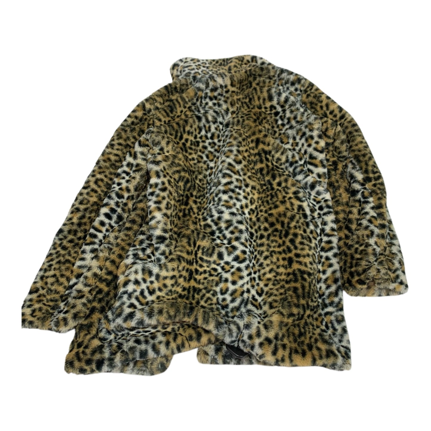 Jacket Faux Fur & Sherpa By Ashley In Animal Print, Size: M