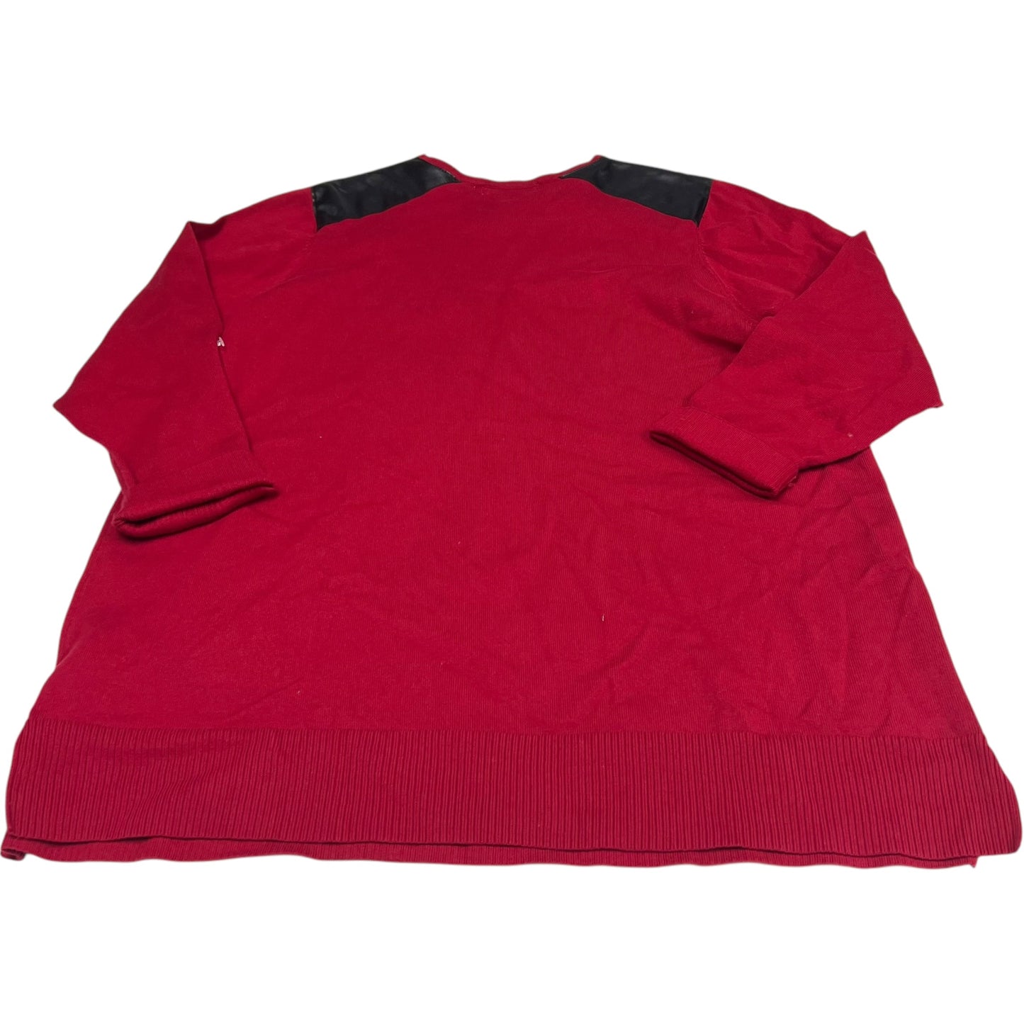 Tunic Long Sleeve By Eight Eight Eight In Red, Size: 2x