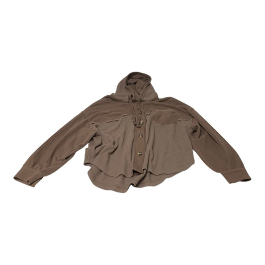 Jacket Shirt By American Eagle In Brown, Size: L