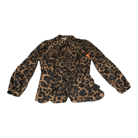 Blouse Long Sleeve By Michael By Michael Kors In Animal Print, Size: S