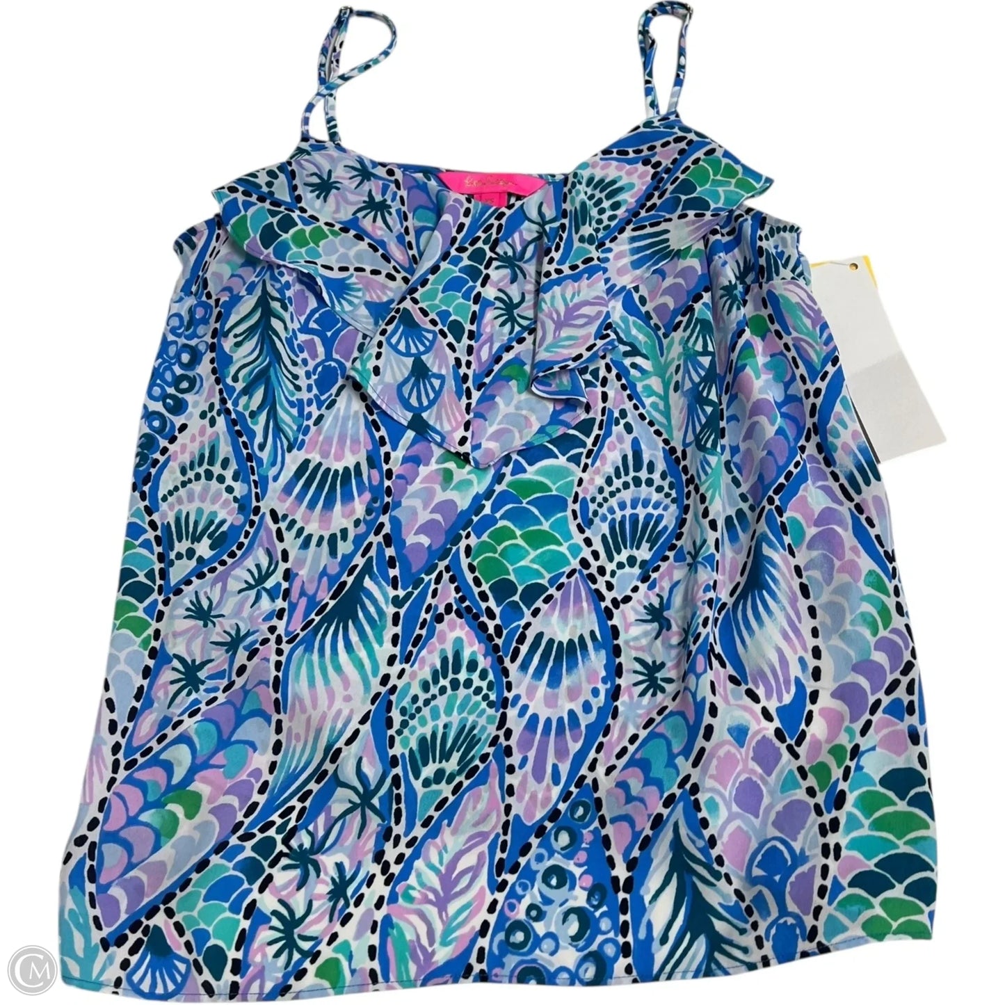 Top Sleeveless Designer By Lilly Pulitzer In Blue & Purple, Size: Xs
