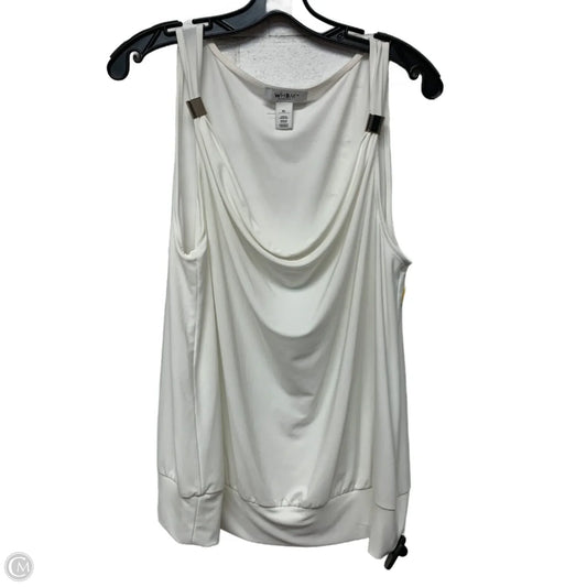 Top Sleeveless By White House Black Market In Gold & White, Size: Xl
