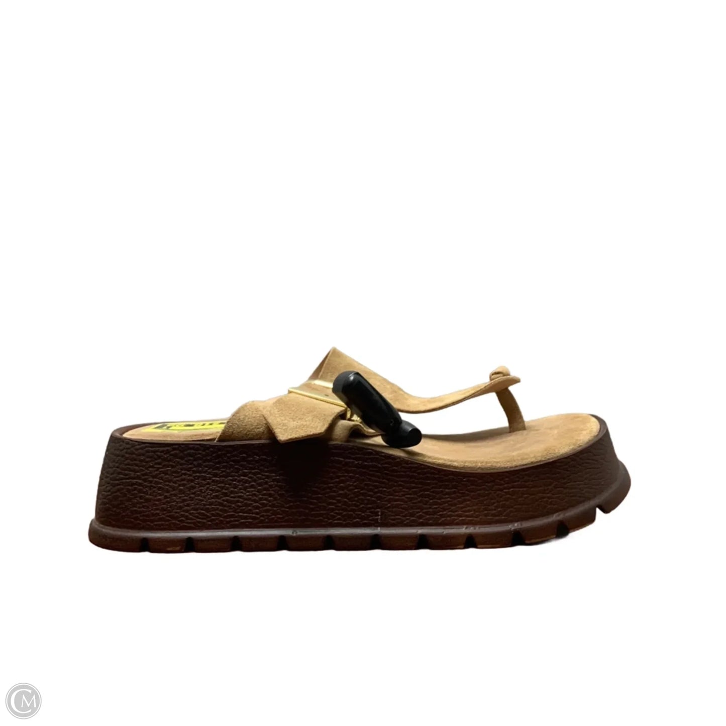 Sandals Heels Wedge By Steve Madden In Brown, Size: 7