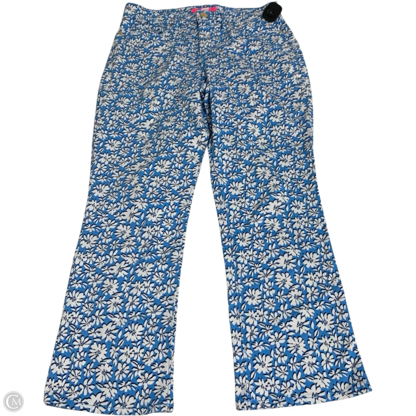 Jeans Designer By Lilly Pulitzer In Blue & White, Size: 8