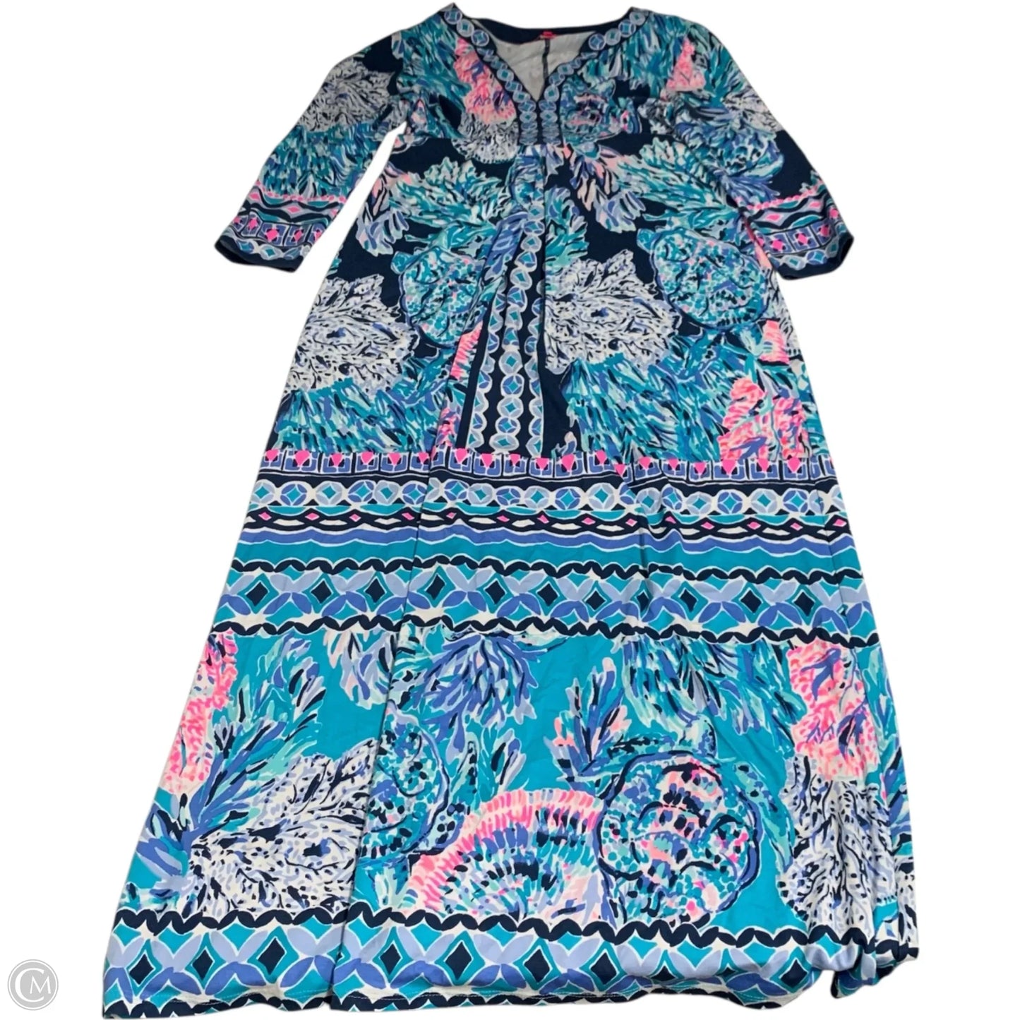 Dress Designer By Lilly Pulitzer In Blue & Pink, Size: Xs