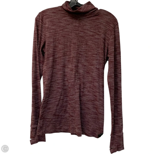 Athletic Top Long Sleeve Collar By Lululemon In Purple, Size: S