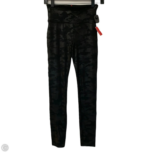 Athletic Leggings By Spanx In Black & Grey, Size: S