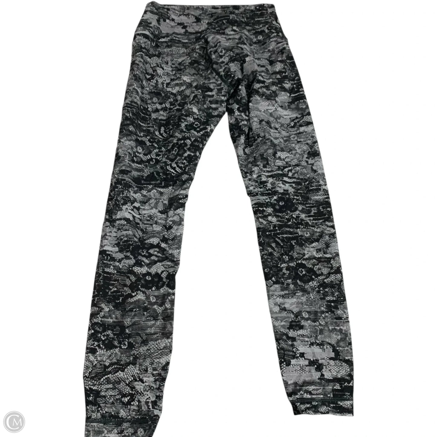 Athletic Leggings Capris By Lululemon In Black & Grey, Size: S