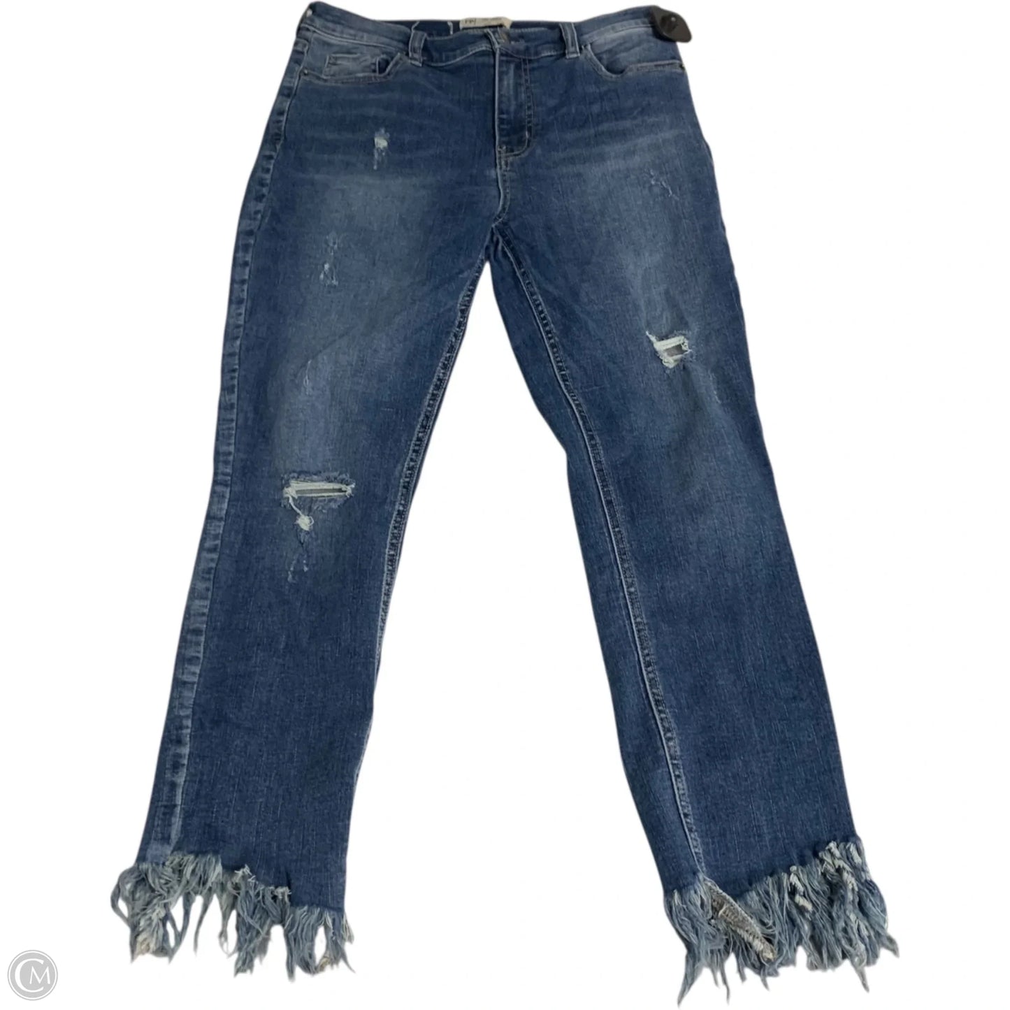 Jeans Skinny By Free People In Blue Denim, Size: 6