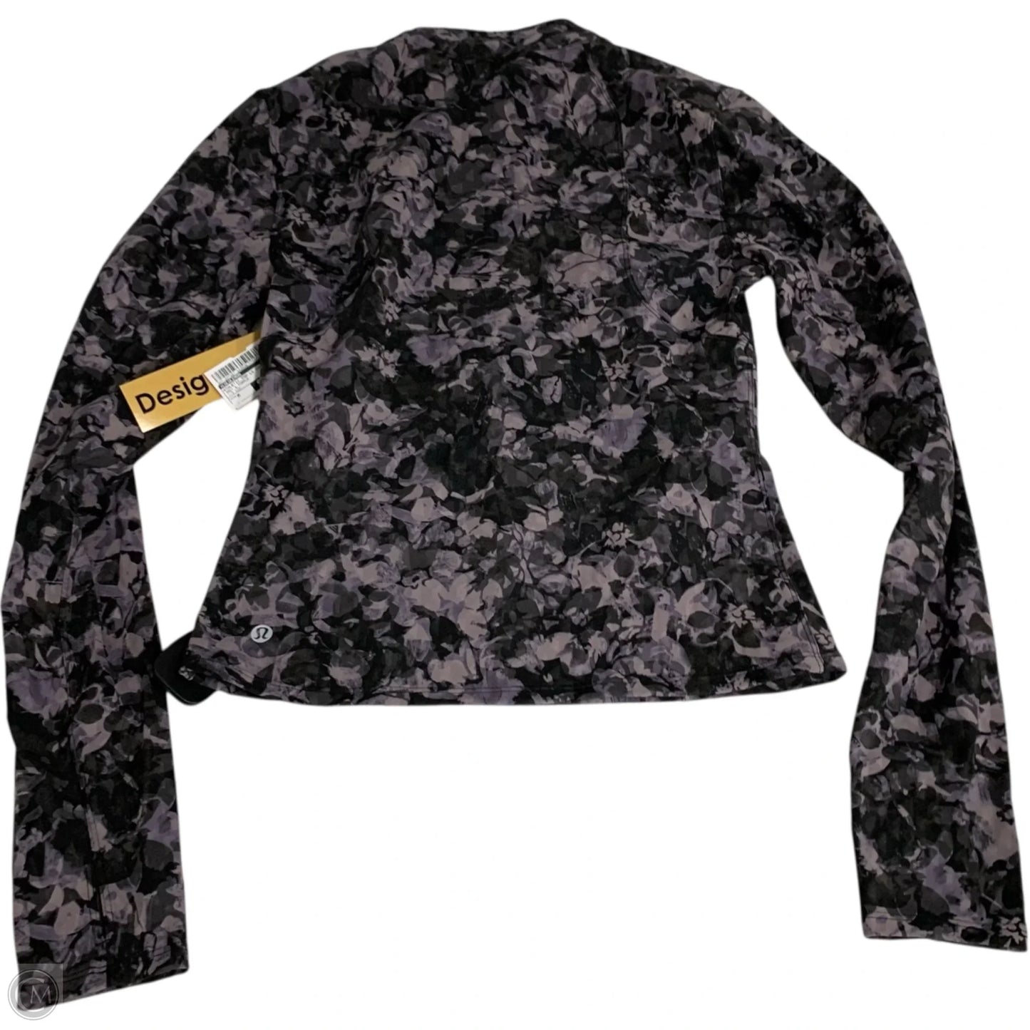 Athletic Top Long Sleeve Collar By Lululemon In Grey & Purple, Size: M