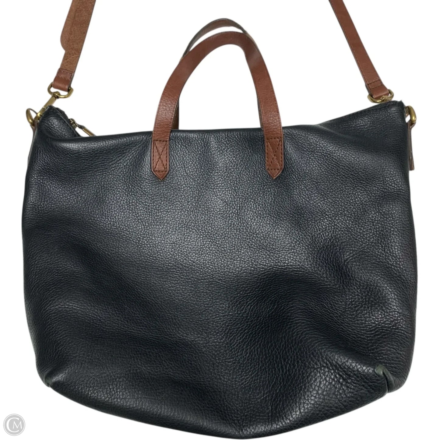 Handbag Leather By Madewell, Size: Large