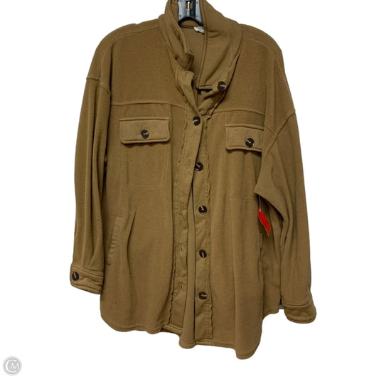 Jacket Shirt By La Miel In Brown, Size: M