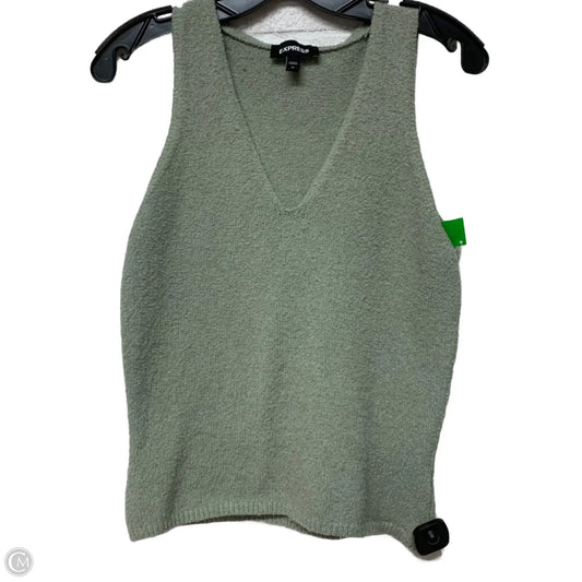 Vest Faux Fur & Sherpa By Express In Green, Size: M