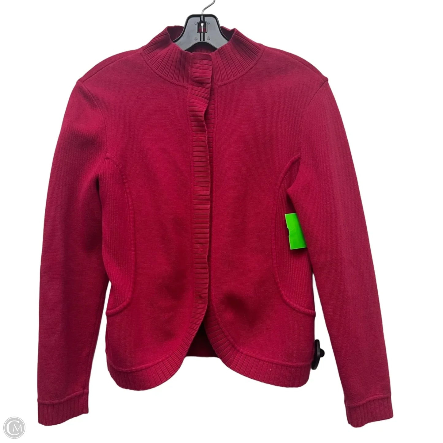 Sweater Cardigan By Talbots In Pink, Size: L