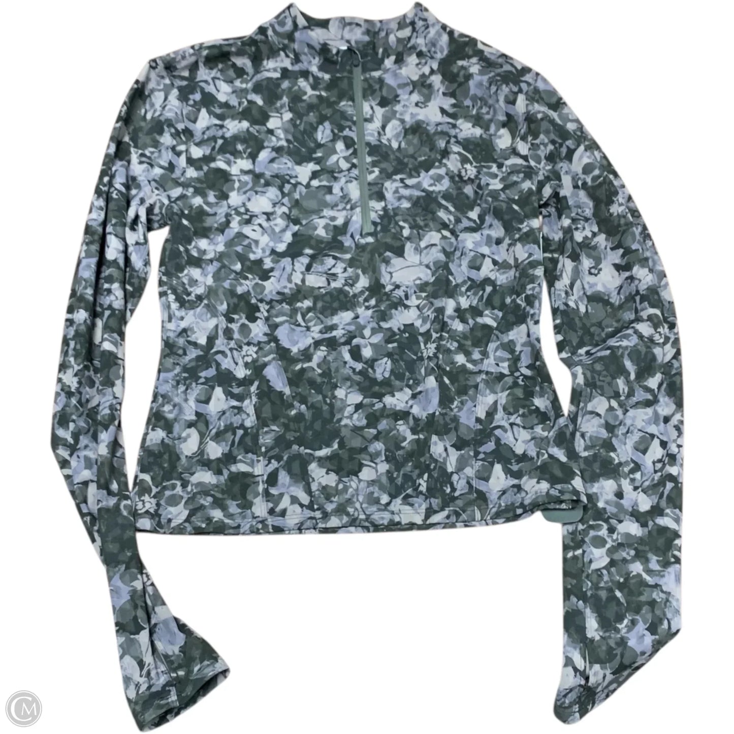 Athletic Jacket By Lululemon In Black & Purple, Size: M