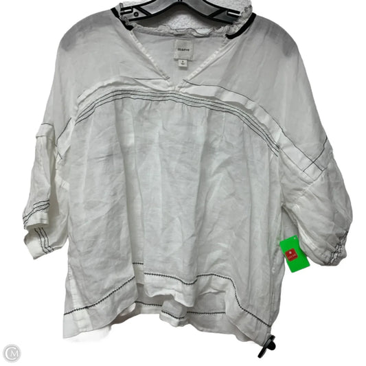 Top Short Sleeve By Maeve In Black & White, Size: S