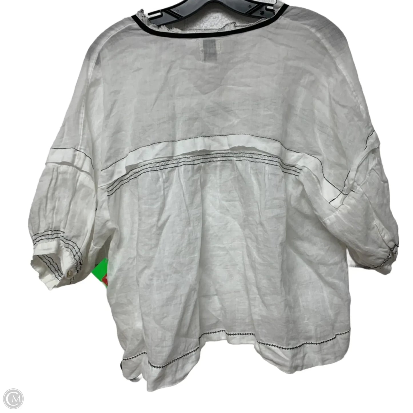 Top Short Sleeve By Maeve In Black & White, Size: S