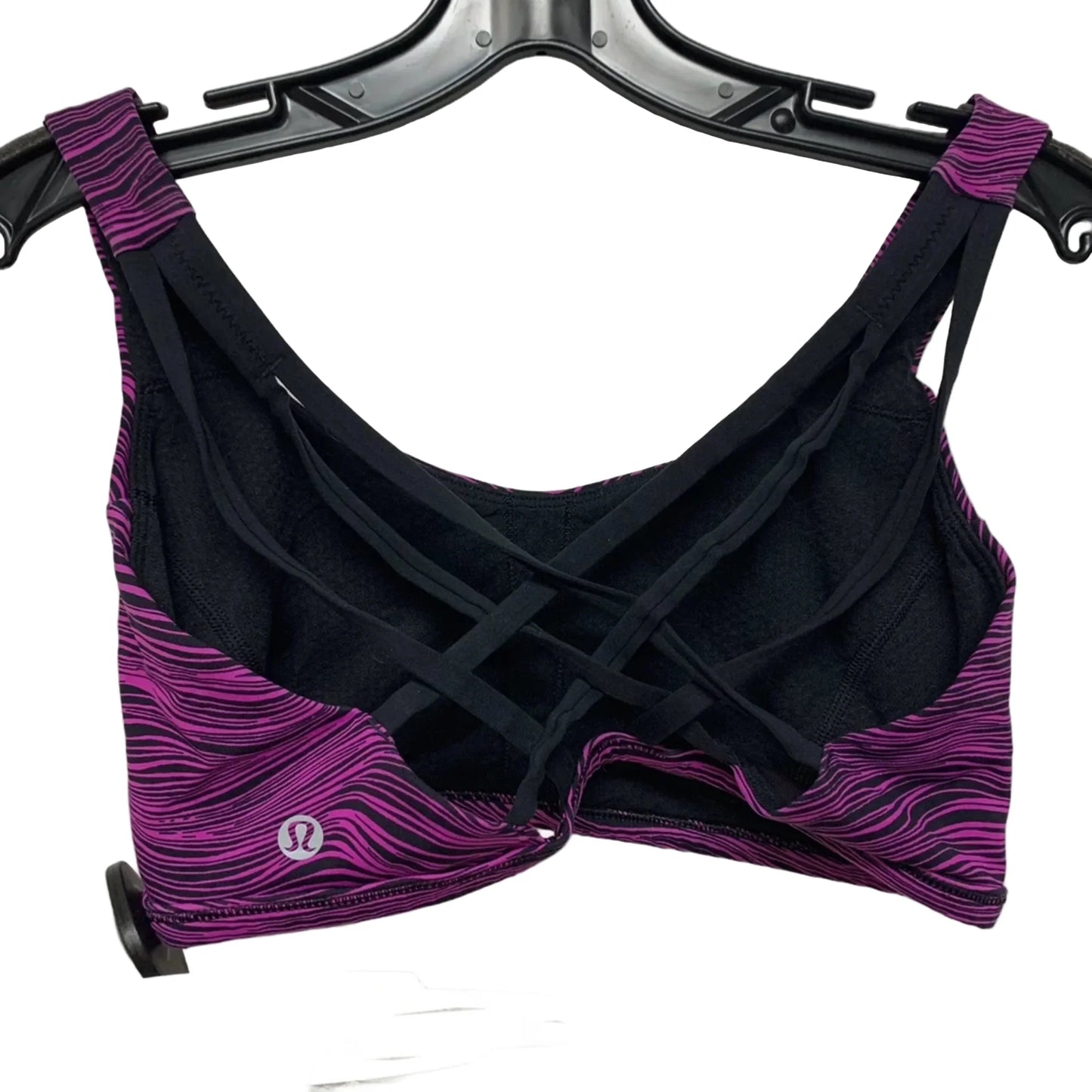 Athletic Bra By Lululemon In Black & Purple, Size: S