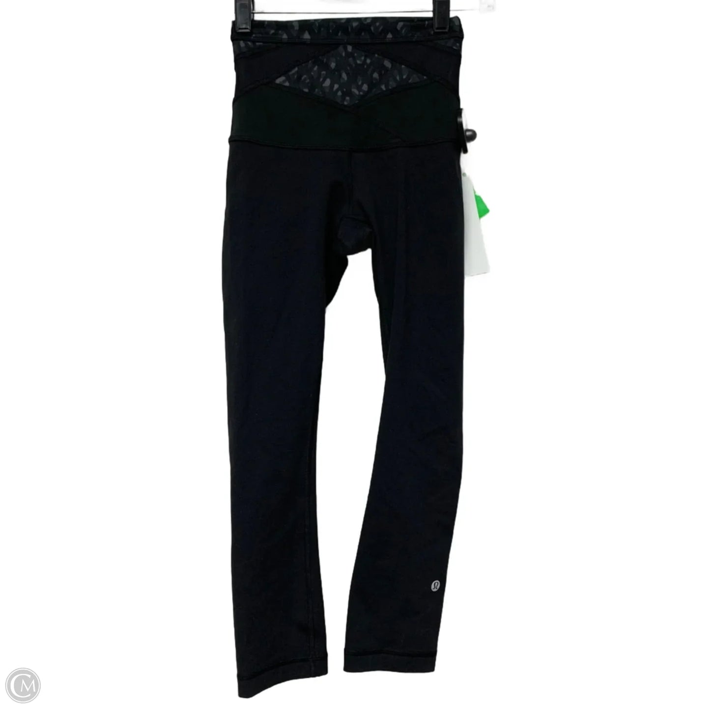 Athletic Leggings Capris By Lululemon In Black & Grey, Size: Xs