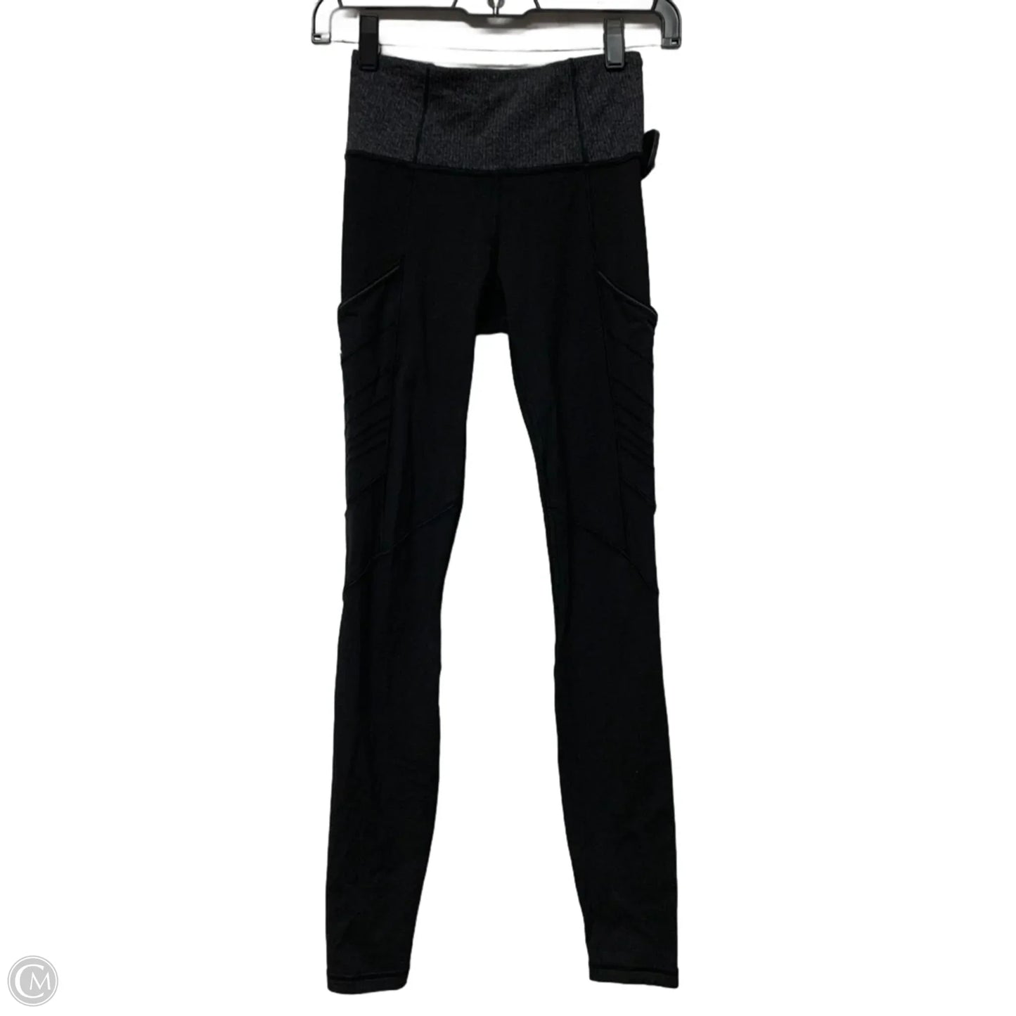 Athletic Leggings By Lululemon In Black & Grey, Size: Xs