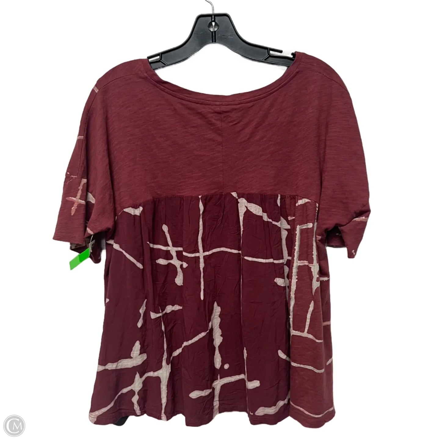 Top Short Sleeve By Akemi And Kin In Cream & Red, Size: Xs