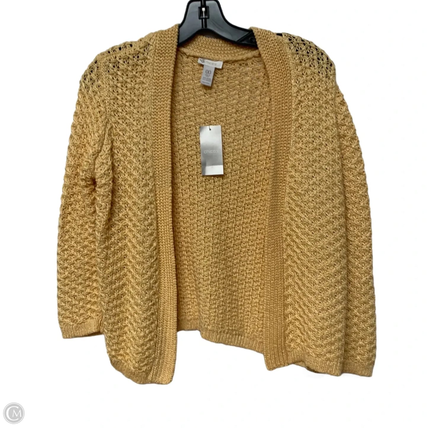 Sweater Cardigan By Chicos In Yellow, Size: Xs