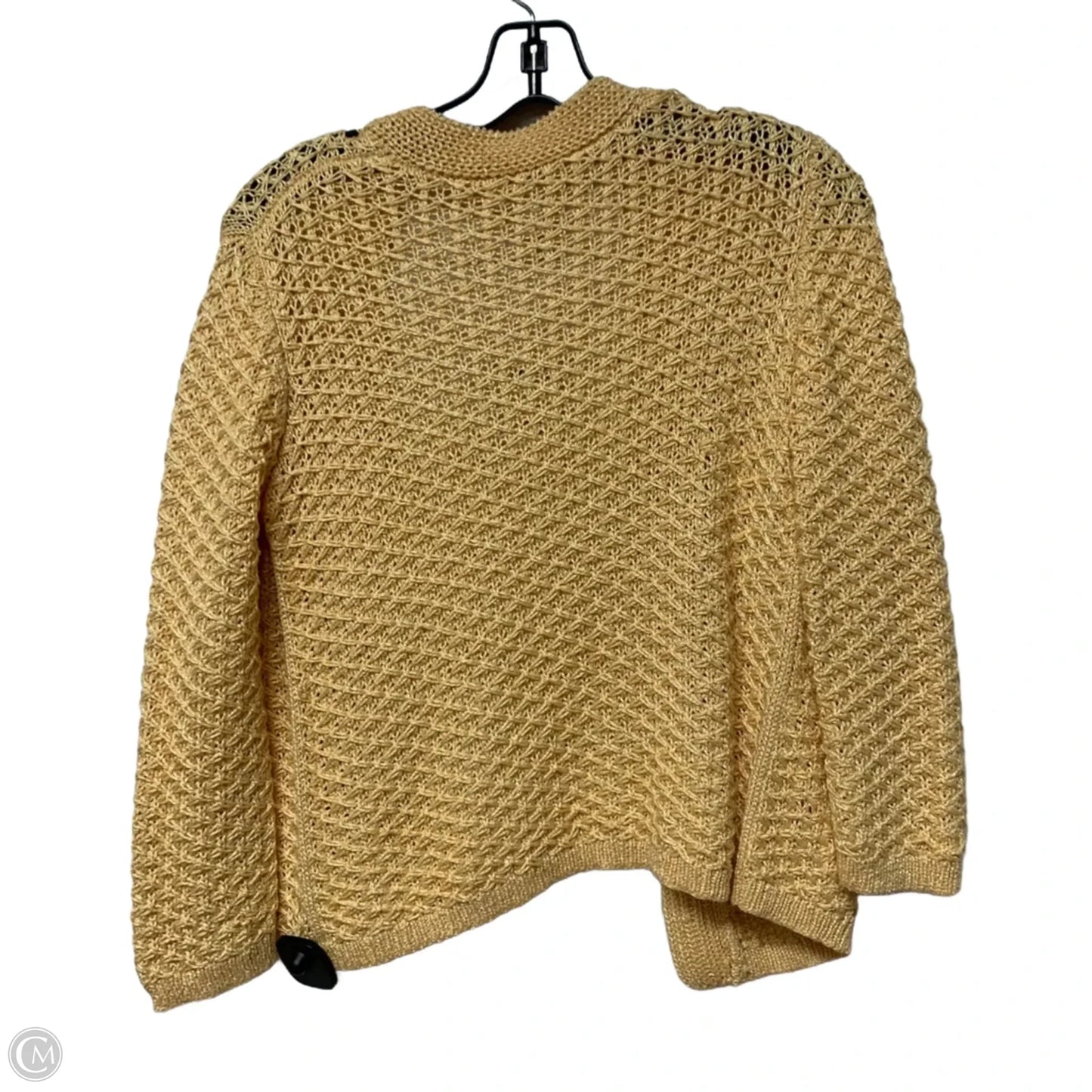Sweater Cardigan By Chicos In Yellow, Size: Xs