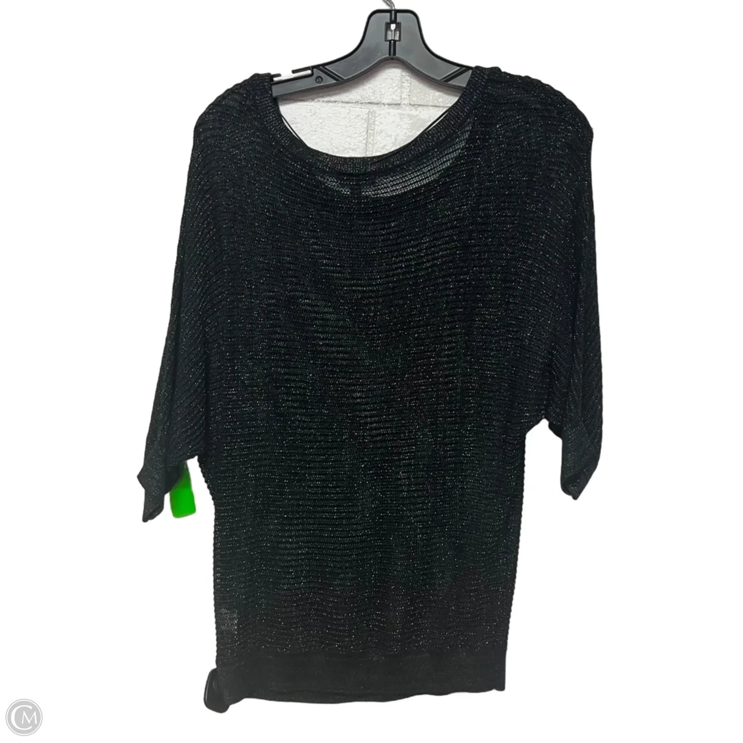 Sweater Short Sleeve By Apt 9 In Black & Gold, Size: M