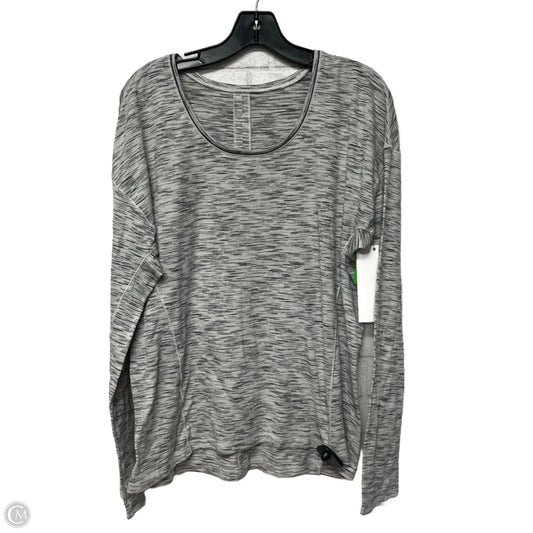 Athletic Top Long Sleeve Crewneck By Lululemon In Grey, Size: M