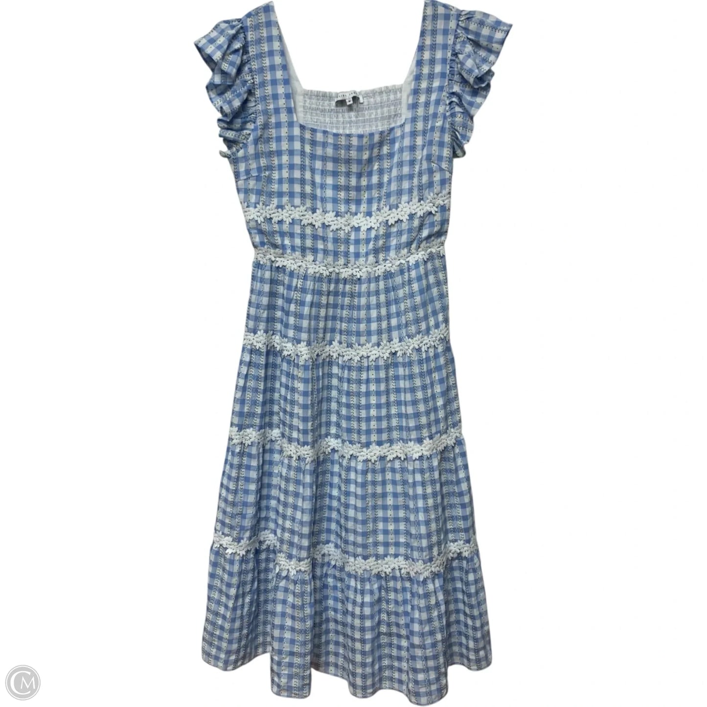 Dress Casual Maxi By English Factory In Blue & White, Size: M