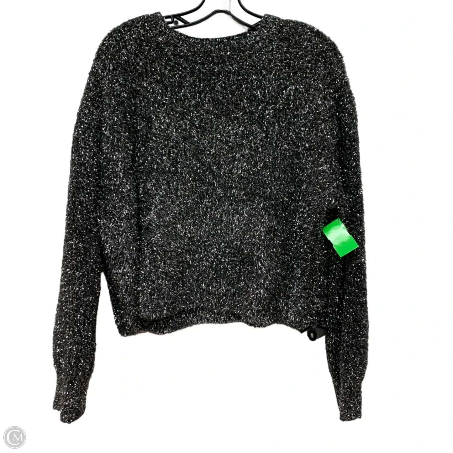 Sweater By Bar Iii In Black & Silver, Size: L